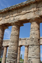 Segesta, Sicily, Italy - April 7 2025: Doric Temple of Segesta