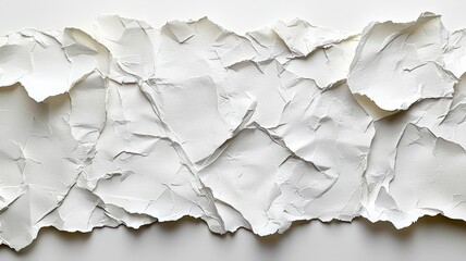 Chaotic Torn Paper Collage — Macro Textured Surface for Craft and Abstract Design Backgrounds