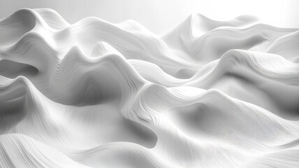 White Wavy Surface with Fine Lines — Macro Texture for Minimalist Design and Beauty Composition