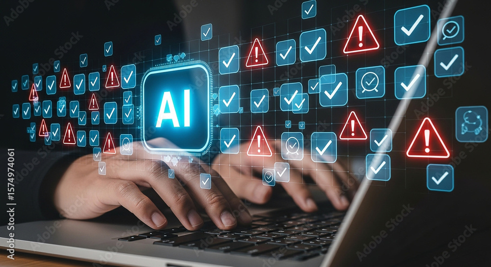 Poster ai cybersecurity risk management assessment and threat detection with compliance automation system