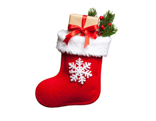 Christmas red sock with Christmas gift cute felt  