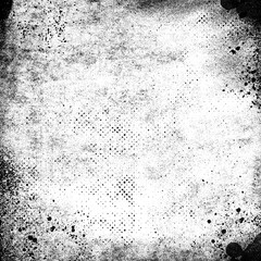 Halftone dots pattern in black with grungy decay and scatter effect. Transparent design perfect for use as a background or overlay texture.
