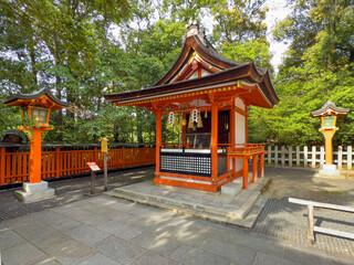 walking to the interesting Fushimi Inari Shrine near Kyoto in Japan