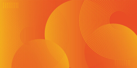 Abstract orange gradient background, with trendy geometric graphic design. Simple minimal square and dots halftone yellow and orange gradient pattern background