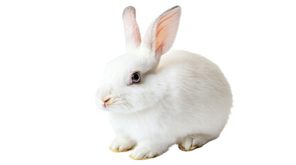 white rabbit isolated on white background , transparent
png