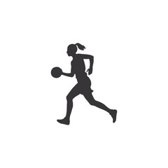  Female Basketball Player Silhouette