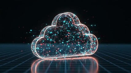 Cloud computing graphic - Powered by Adobe