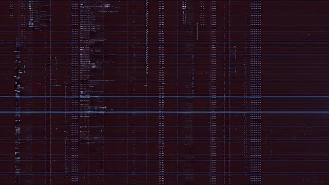 Macro shot of code lines scrolling rapidly on a futuristic virtual display