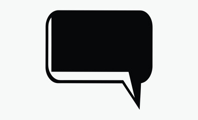 Naklejka premium Speech bubble silhouette, Speech bubble, speech balloon or chat bubble line art icon for apps and websites 