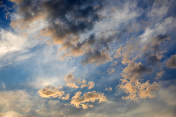 Beautiful skyscape with picturesque clouds