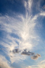 Beautiful skyscape with picturesque clouds