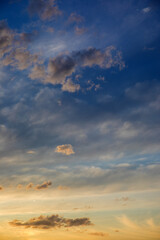 Beautiful skyscape with picturesque clouds