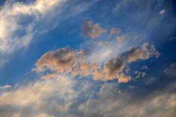Beautiful skyscape with picturesque clouds