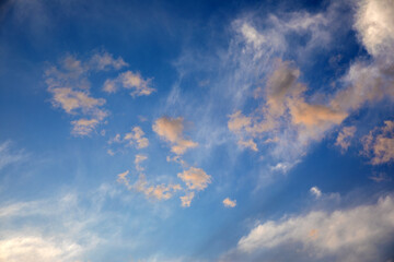 Beautiful skyscape with picturesque clouds