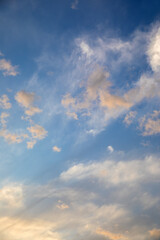 Beautiful skyscape with picturesque clouds