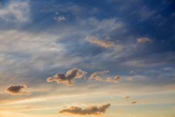 Beautiful skyscape with picturesque clouds