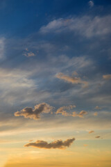Beautiful skyscape with picturesque clouds