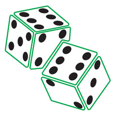 Dice three icon concept. graphic design, logo, Web, UI.