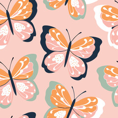 seamless pattern with butterflies