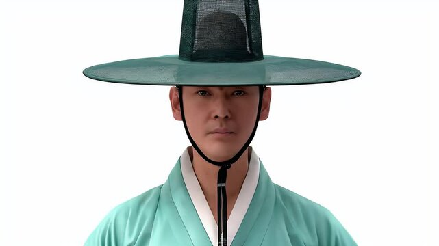 Korean Man in Traditional Gat: Cultural Heritage and Fashion