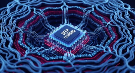 Deep learning ai neural network technology artificial intelligence machine learning data science chip