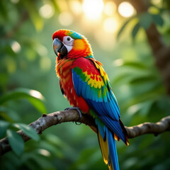 red and yellow macaw
