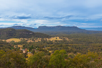Photograph of the spectacular and widest canyon in the world called the Capertee Valley in the Central Tablelands of NSW, Australia.