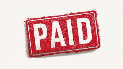  stamp features the word PAID in white letters.