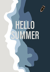 Flat image. Recreation and summer vacation concept. Perfect for a summer sale post or banner.