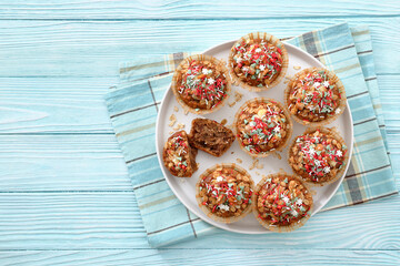 banana bread oat muffins with christmas sprinkles