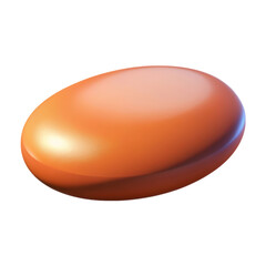 Orange pill capsule rendered high quality 3d isolated on white background 3d medicine tablet