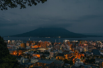 Sakurajima - Kagoshima by night, Japan