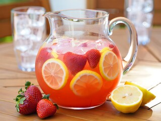 Refreshing Homemade Strawberry Lemonade Drink Recipe Perfect for Summer Gatherings and Parties
