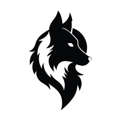 Elegant Minimalist Wolf Profile | Sleek Modern Wild Animal Icon