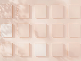 Obraz premium Serene Pink Blocks with Subtle Shadows