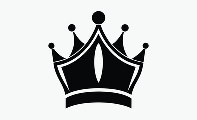 Crown silhouette, black crown icons, royal tiara shape, black silhouettes of crowns isolated on a white background