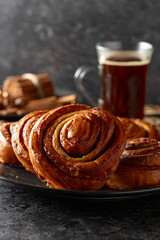 Kanelbullar - Swedish cinnamon buns or rolls.