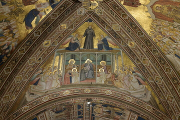 Allegory of Obedience fresco, attributed to Giotto's school, Franciscan cycle, Lower Basilica of...
