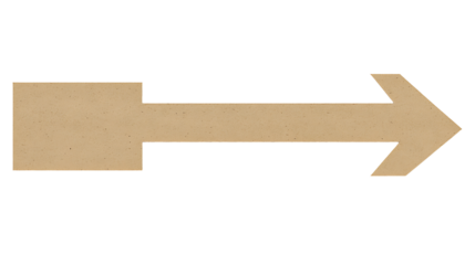 Brown cardboard arrow on transparent backikyukground.png