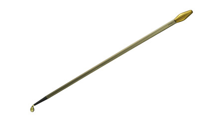 oil dipstick isolated on white background with copy space
