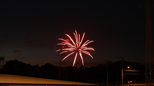 Independence Day fireworks near American Legion Post 290