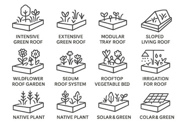 Innovative urban green roof and garden designs for sustainable living spaces
