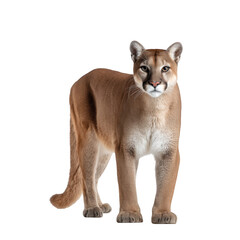 Majestic cougar standing proudly isolated on transparent background