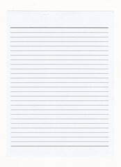 Blank Lined Notebook Paper Background