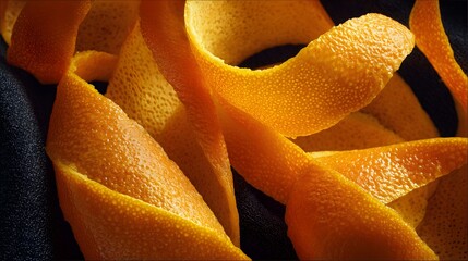 Luminous Sicilian Orange Peel Design Featuring Dynamic Citrus Skin Textures and Fresh Luscious Fruit Essence for an Elegant Visual Composition