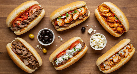 Delicious Gyro Sandwiches Ready for National Gyro Day Celebration with Fresh Ingredients and Toppings