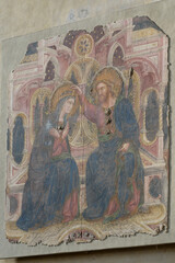 The Coronation of the Virgin, fresco from the Church of the Eremitani, Padua, Italy, showing Christ...