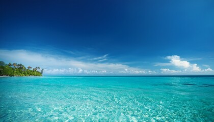 tropical clear ocean blue sky