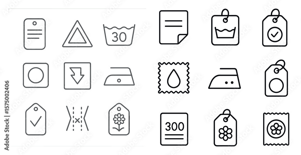 Poster the image is a collection of various symbols and icons, including a check mark, a flower, a triangle