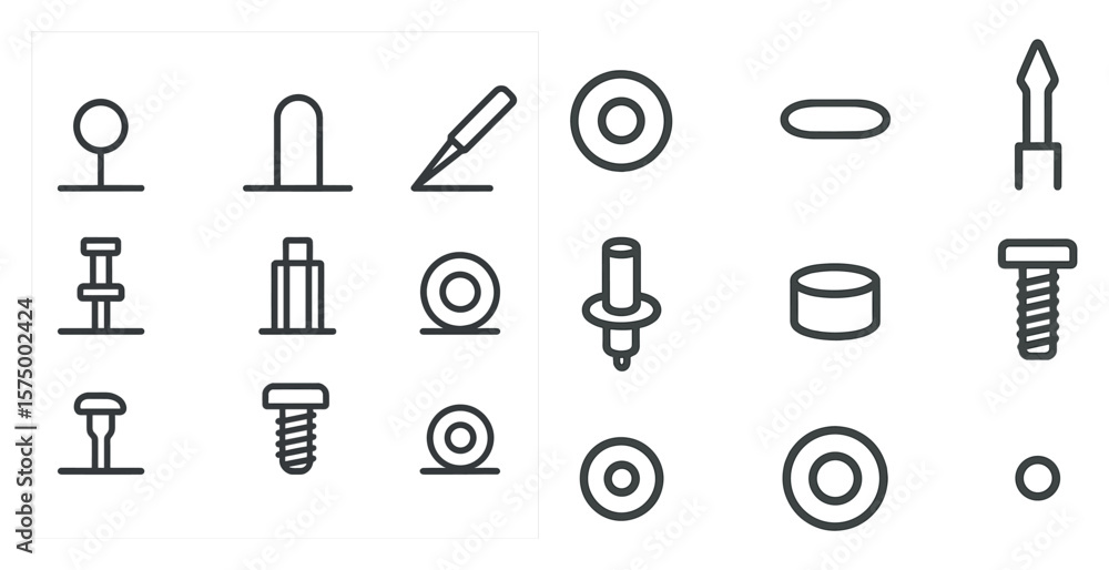 Aufkleber set of tools and parts are shown in a black and white drawing. the drawing is of a toolbox with vari